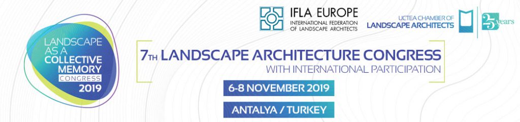 banner congresso di architettura del paesaggio 2019 in turchia 